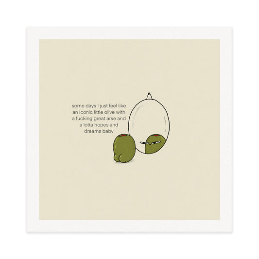 olive print